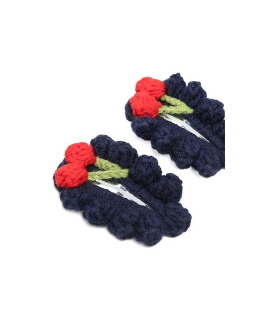 Stine Goya Blue Hair Accessory Crochet Cherries