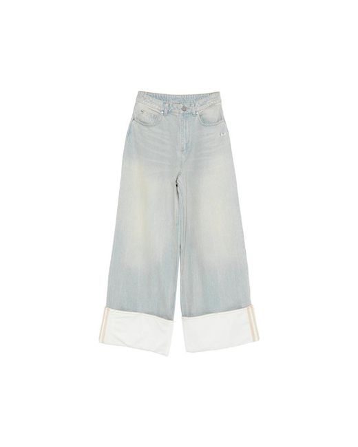 Adidas Gray Cuffed Light Denim Trousers