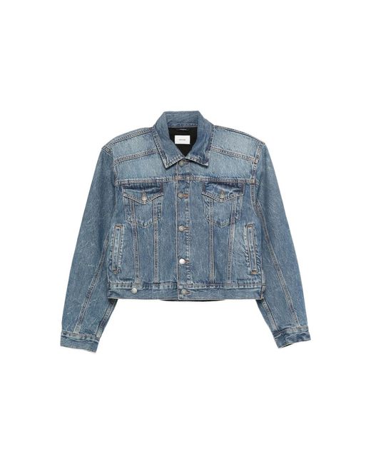 Haikure Blue Button-Fastening Denim Jacket