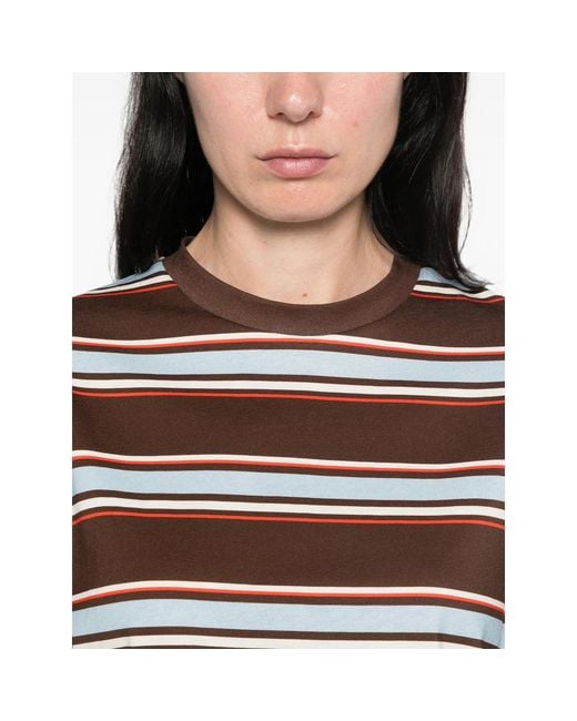 Stine Goya Brown Striped Short-Sleeve T-Shirt