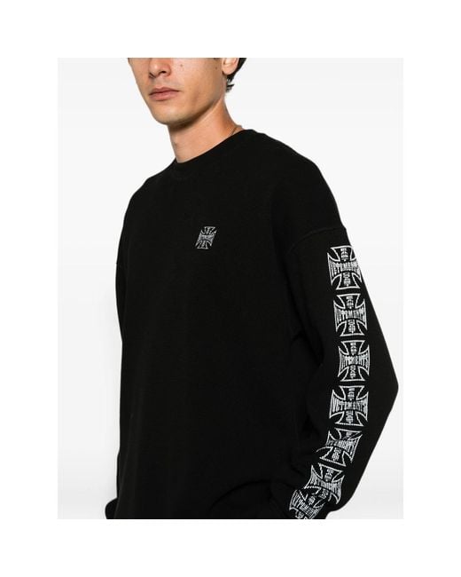 Vetements Black Waffle-Knit Graphic-Print T-Shirt for men