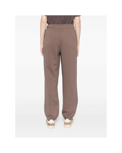 New Balance Brown Logo-Embroidererd Track Pants