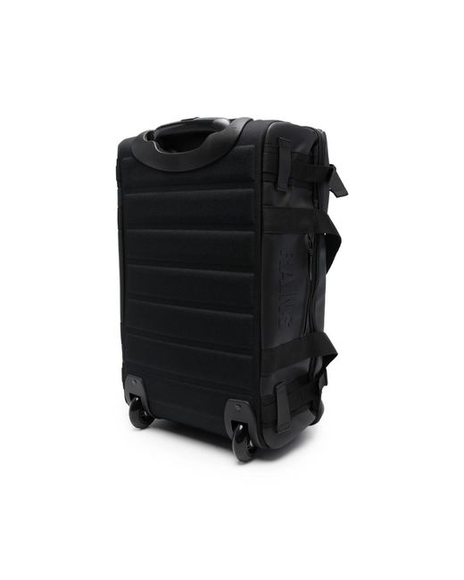 Rains Black Texel Logo-Embossed Luggage for men