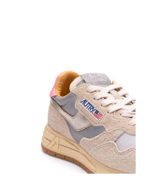 Autry Pink Reelwind Low Reflective Sneakers
