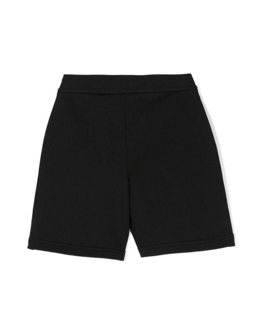 Moncler Black Appliqué-Logo Cotton Shorts