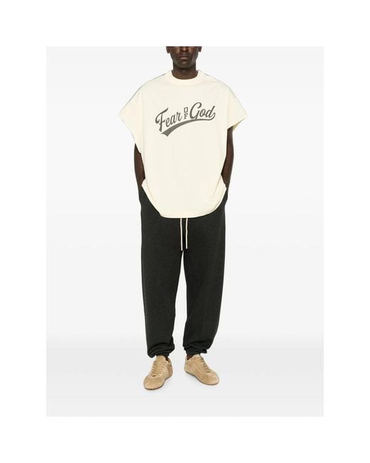 Fear Of God Black Classic Fleece Drawstring-Waist Track Pants for men