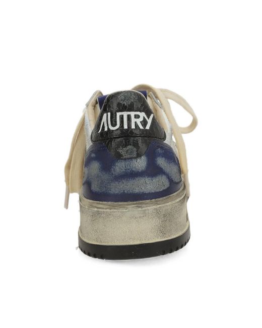 Autry Blue Super Vintage Low Sneakers for men