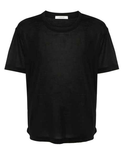 Lemaire Black Sheer Silk T-Shirt