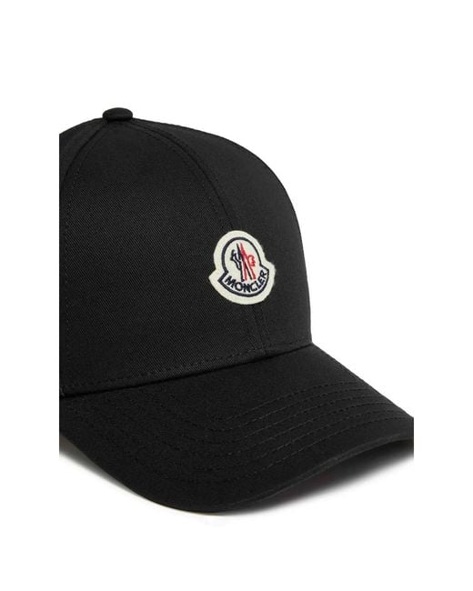 Moncler Black Logo Baseball Cap