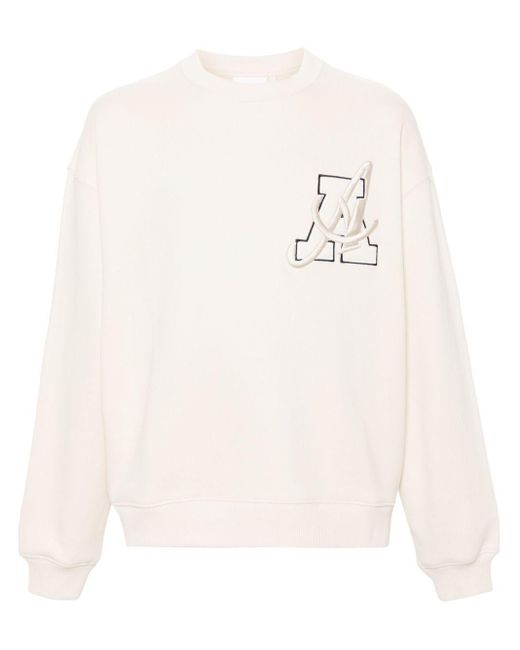 Axel Arigato White Logo-Embroidered Cotton Sweatshirt for men