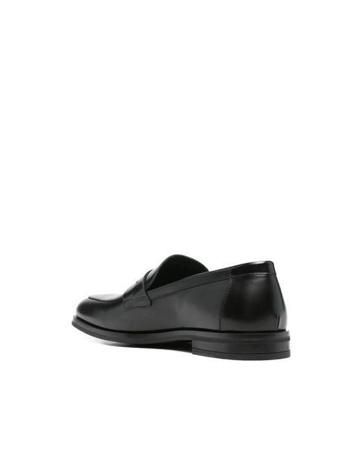 Stuart Weitzman Black Sw Club Classic Penny Loafers for men
