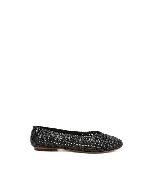 Dragon Diffusion Black Woven Ballerina Shoes
