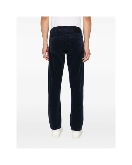 Tramarossa Blue Michelangelo Corduroy Trousers for men