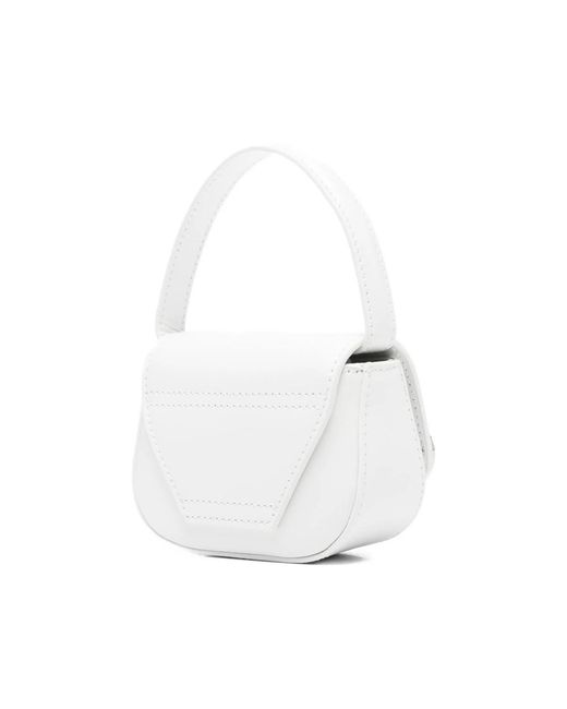 DIESEL White 1Dr Xs-Iconic Mini Bag With D Logo Plaque