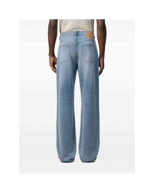 AMI Blue Straight Jeans for men
