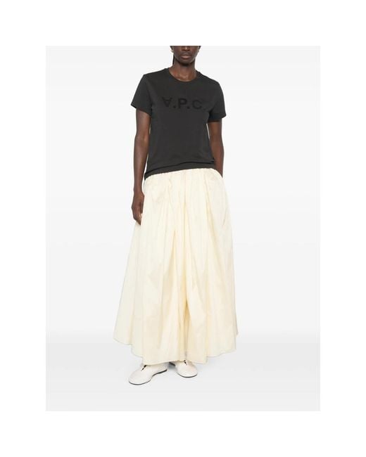 A.P.C. Black A. P.C. Logo-Print T-Shirt