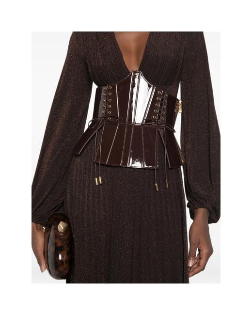 Elisabetta Franchi Black V-Neck Maxi Dress