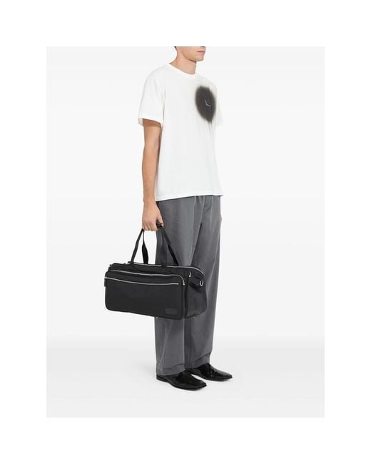 MM6 by Maison Margiela White Round-Neck Graphic T-Shirt for men