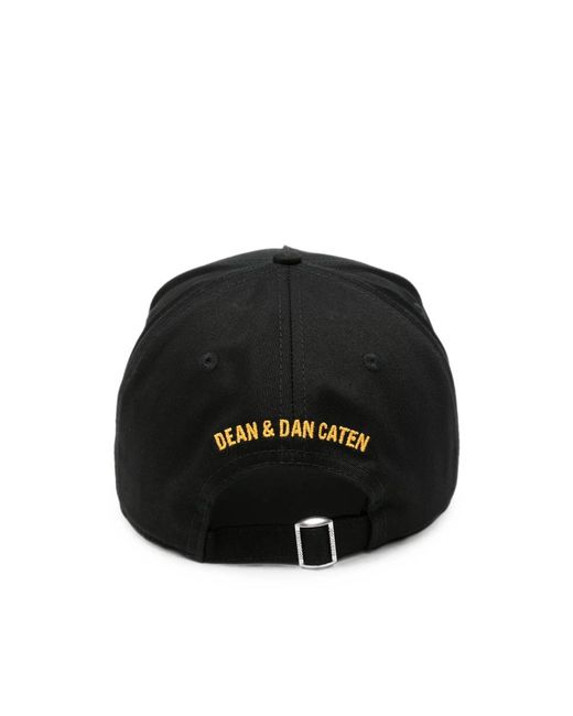 DSquared² Black D2 Baseball Cap for men