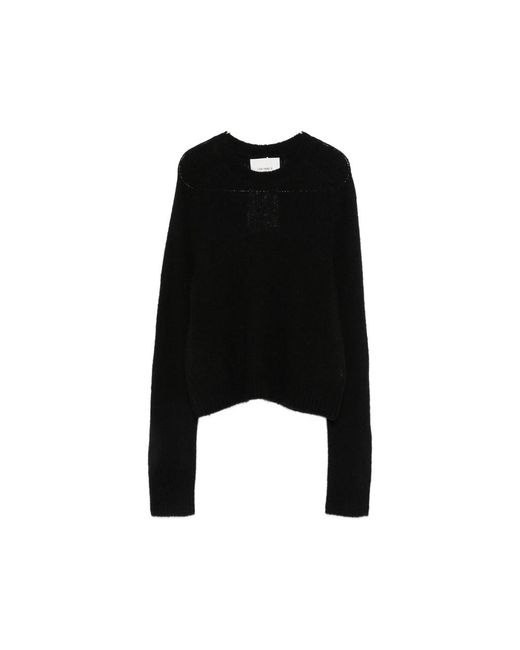 Lisa Yang Black Solene Crew-Neck Long-Sleeve Sweater