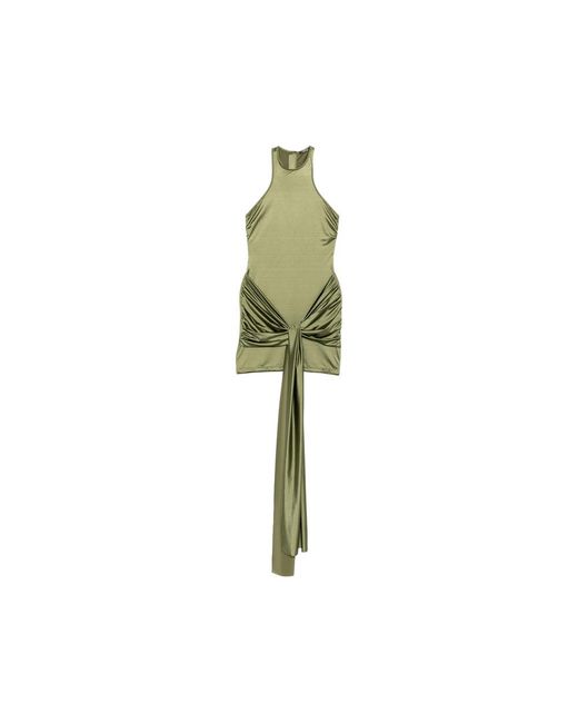 VENUJA Green Knot-Detail Mini Dress