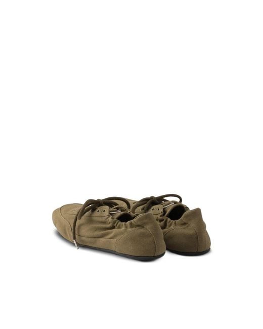 Prada Green Collapse Canvas Sneakers