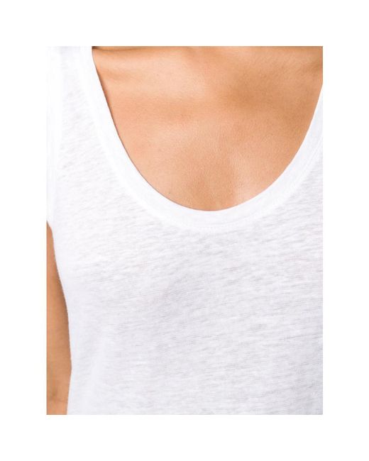 Majestic Filatures White Boxy Fit Vest Top