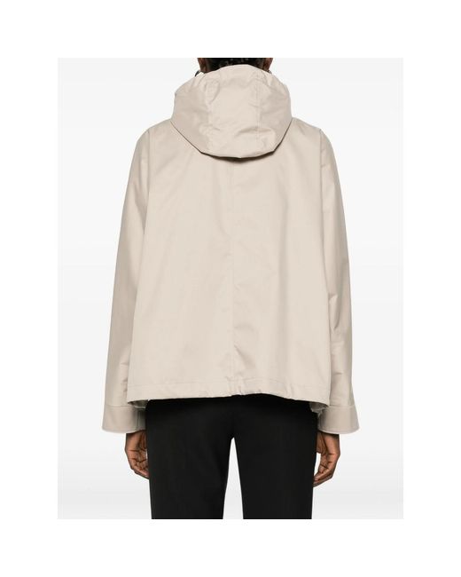 Moorer Natural Maryana Hooded Pocket Jacket