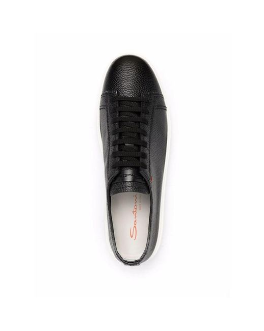 Santoni Black Trainers for men