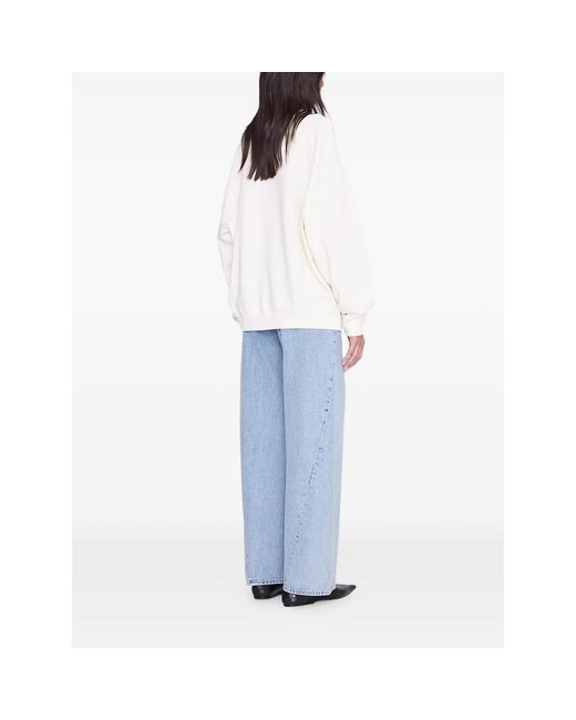 Anine Bing White Sweatshirts Neutral