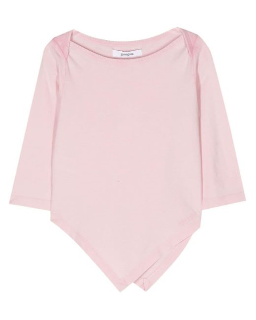 GIMAGUAS Pink Saona Asymmetric-Hem T-Shirt