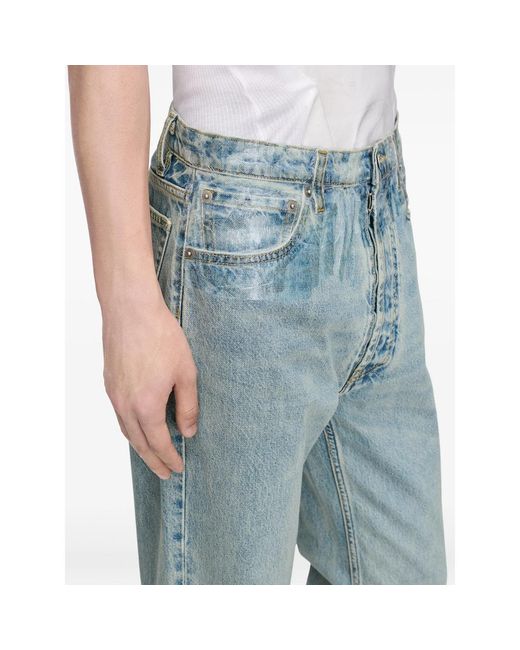 Maison Margiela Blue Taped Straight-Leg Jeans for men
