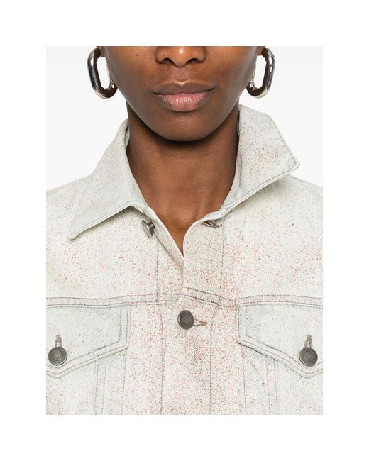 Haikure White Pocket Buttoned Jacket