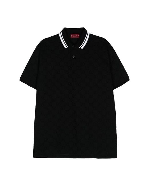 Gucci Black Polo Shirts for men