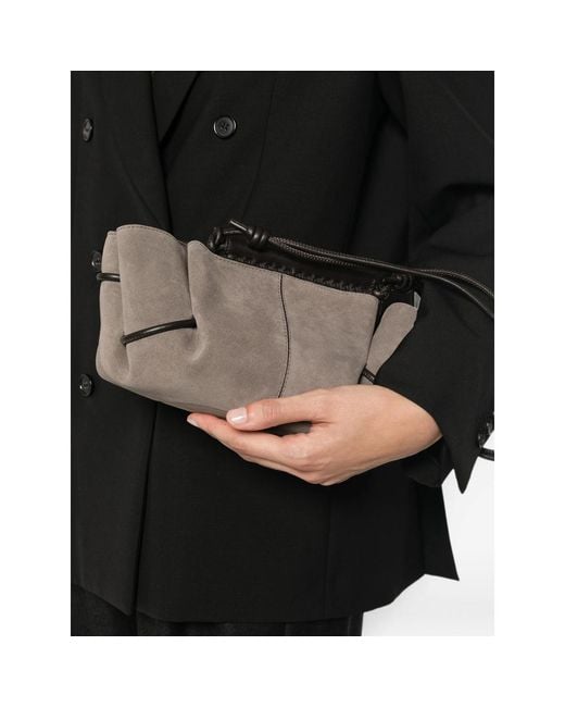 Hereu Gray Mini Arta Suede Tote Bag