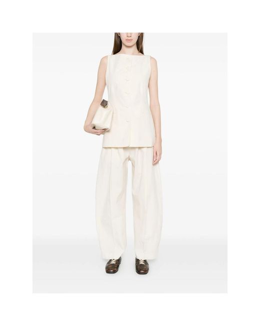 Mark Kenly Domino Tan White Buttoned Waistcoat