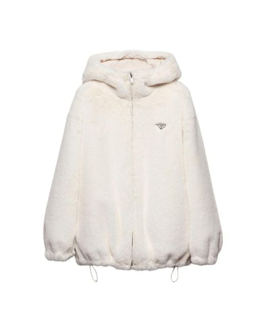 Prada Natural Reversible Hooded Jacket
