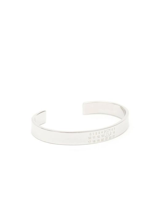 MM6 by Maison Margiela White Polished Bracelet for men