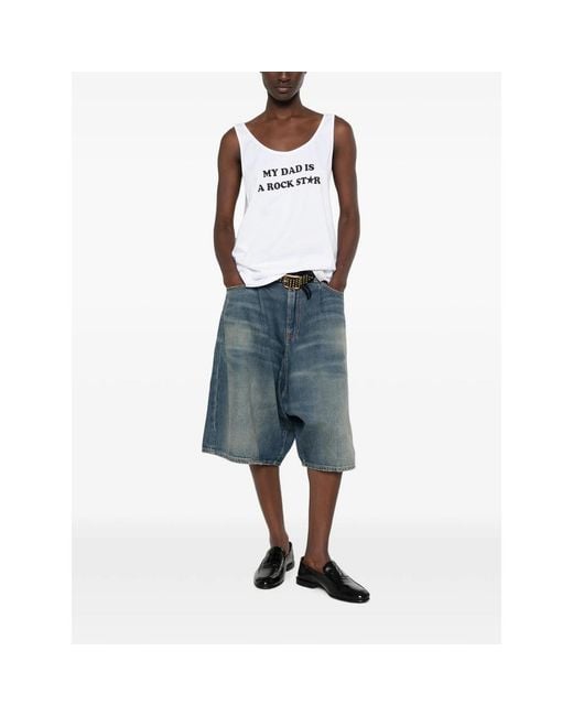 Stella McCartney White Slogan-Print Vest Top