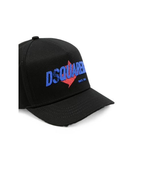 DSquared² Black Logo Baseball Cap for men