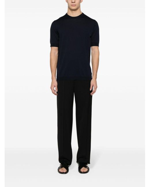GOES BOTANICAL Black Fine-Knit Merino Wool Top for men