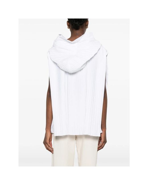 Barena White Pleated Blouse