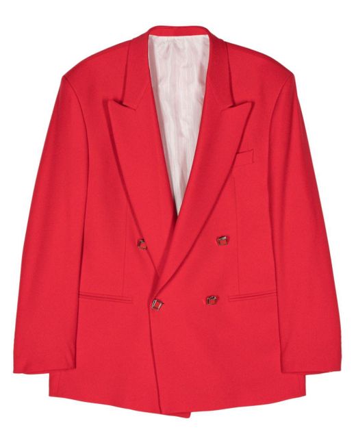 Canaku Red Single-Breasted Blazer for men