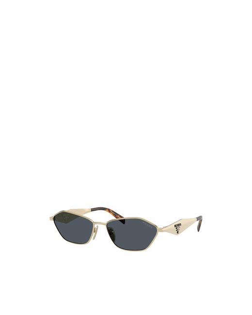 Prada Blue Geometric-Frame Sunglasses