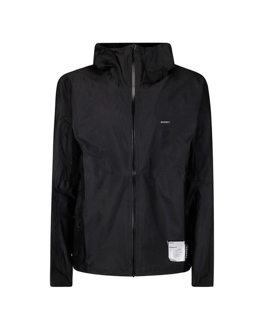 Satisfy Black Pertex 3L Rain Jacket for men