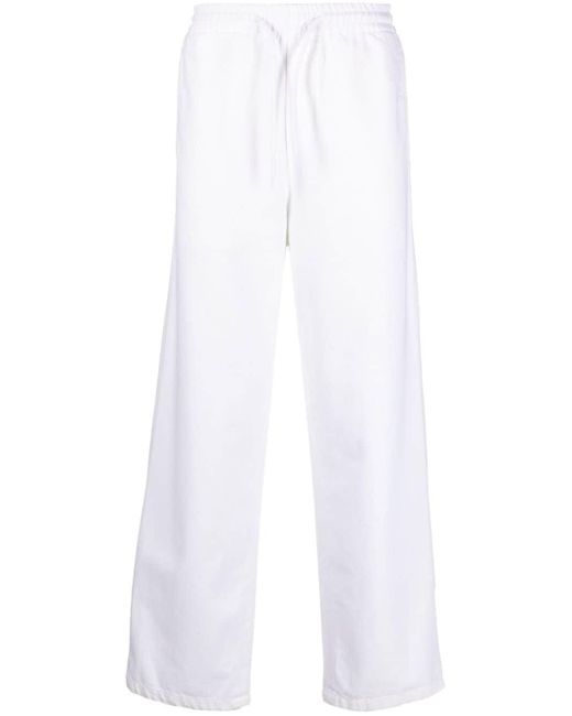 A.P.C. White Vincent Twill Cotton Trousers for men
