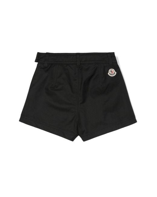 Moncler Black Panelled Cotton-Blend Shorts