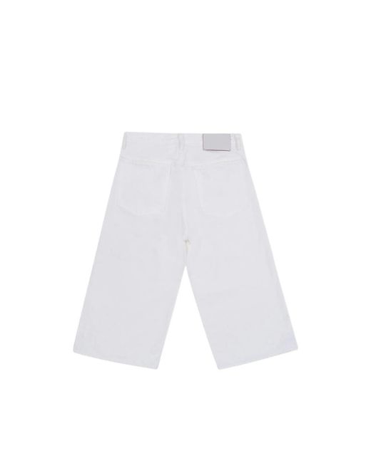 Agolde White Skater Shorts