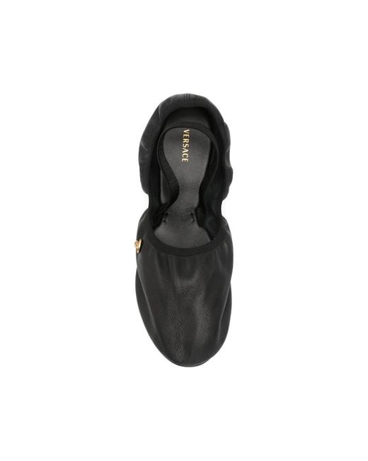 Versace Black Ballet Flats