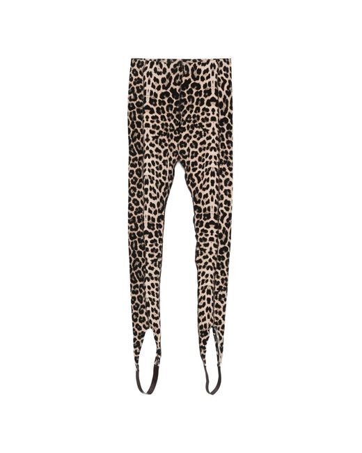 Baserange Black Leopard-Print Leggings
